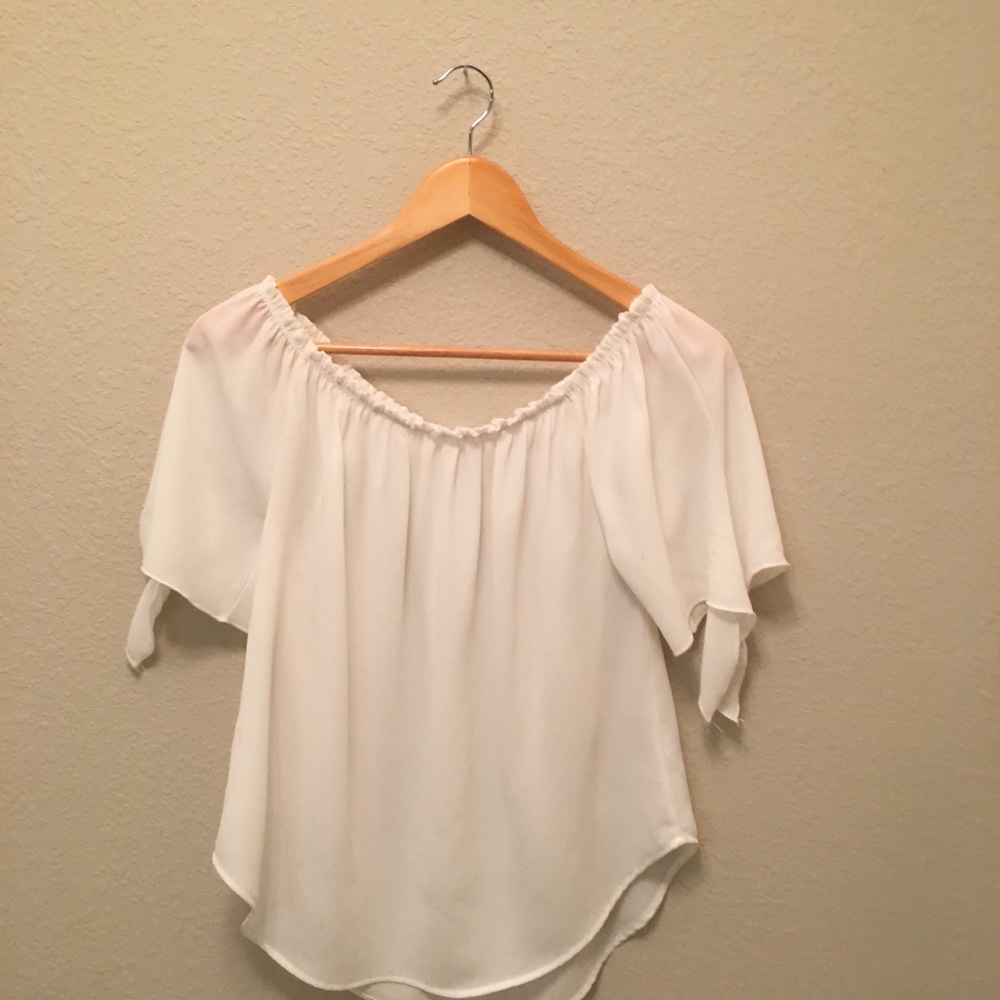 Large white off the shoulder top